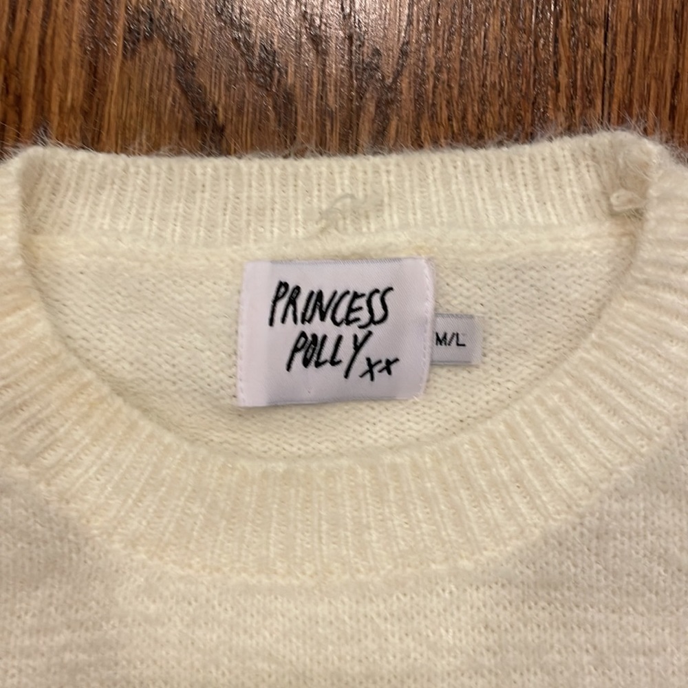 Princess Polly multi colored striped crew neck sweater size M/L - Picture 2 of 7